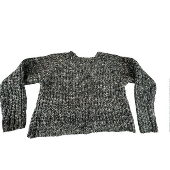 "525 AMERICA" Sweater Womens Cropped Chunky Knit Front Pocket SZ M Workwear Warm - Picture 2 of 11